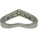 ティファニー TIFFANY＆CO Vバンドリング プラチナ Pt950 ダイヤモンド ジュエリー