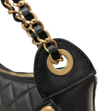 シャネル CHANEL マトラッセ オール アバウト チェーン ホーボーバッグ AS0774 ブラック ゴールド金具 ラムスキン レディース ショルダーバッグ