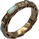 ブルガリ BVLGARI セルペンティヴァイパーリング ピンクゴールド Au750/マザーオブパール/ダイヤモンド ジュエリー