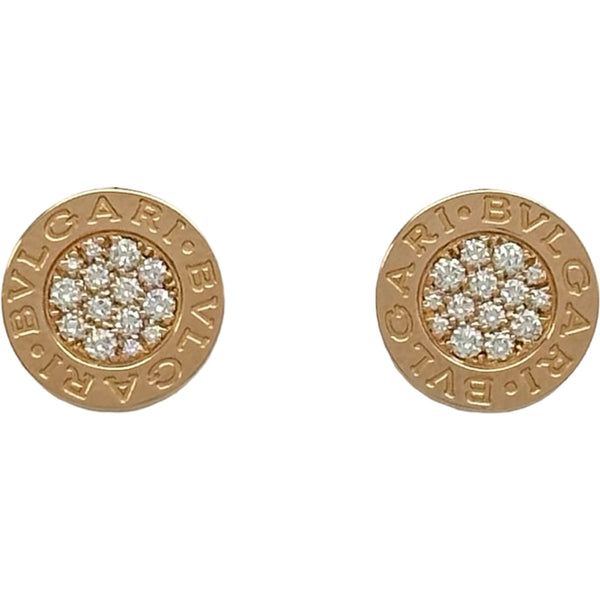 ブルガリ BVLGARI ブルガリブルガリダイヤピアス ピンクゴールド Au750
