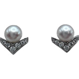 ショーメ CHAUMET エグレットピアス ホワイトゴールド Au750 パール ジュエリー