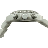 シャネル CHANEL J12クロノグラフ41MM H2009 ホワイト セラミック/ステンレススチール 自動巻き メンズ 腕時計