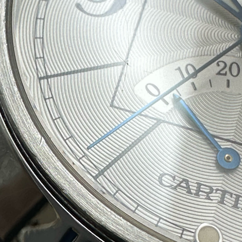 カルティエ Cartier パシャ38mm GMT パワーリザーブ W31037HG シルバー