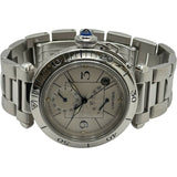 カルティエ Cartier パシャ38mm GMT パワーリザーブ W31037HG シルバー ステンレススチール 自動巻き メンズ 腕時計