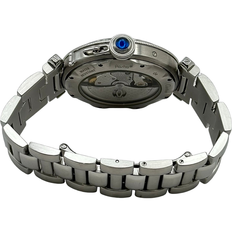Cartier パシャ 自動巻き腕時計 カルティエ Cartier パシャ38mm GMT パワーリザーブ W31037HG シルバー