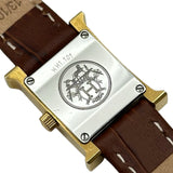 エルメス HERMES Hウォッチ HH1.101 ホワイト ゴールドメッキ/ステンレススチール クオーツ レディース 腕時計