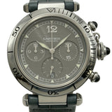カルティエ Cartier パシャ38mm クロノグラフ2004年クリスマス限定モデル W3107355 グレー ステンレススチール 自動巻き メンズ 腕時計