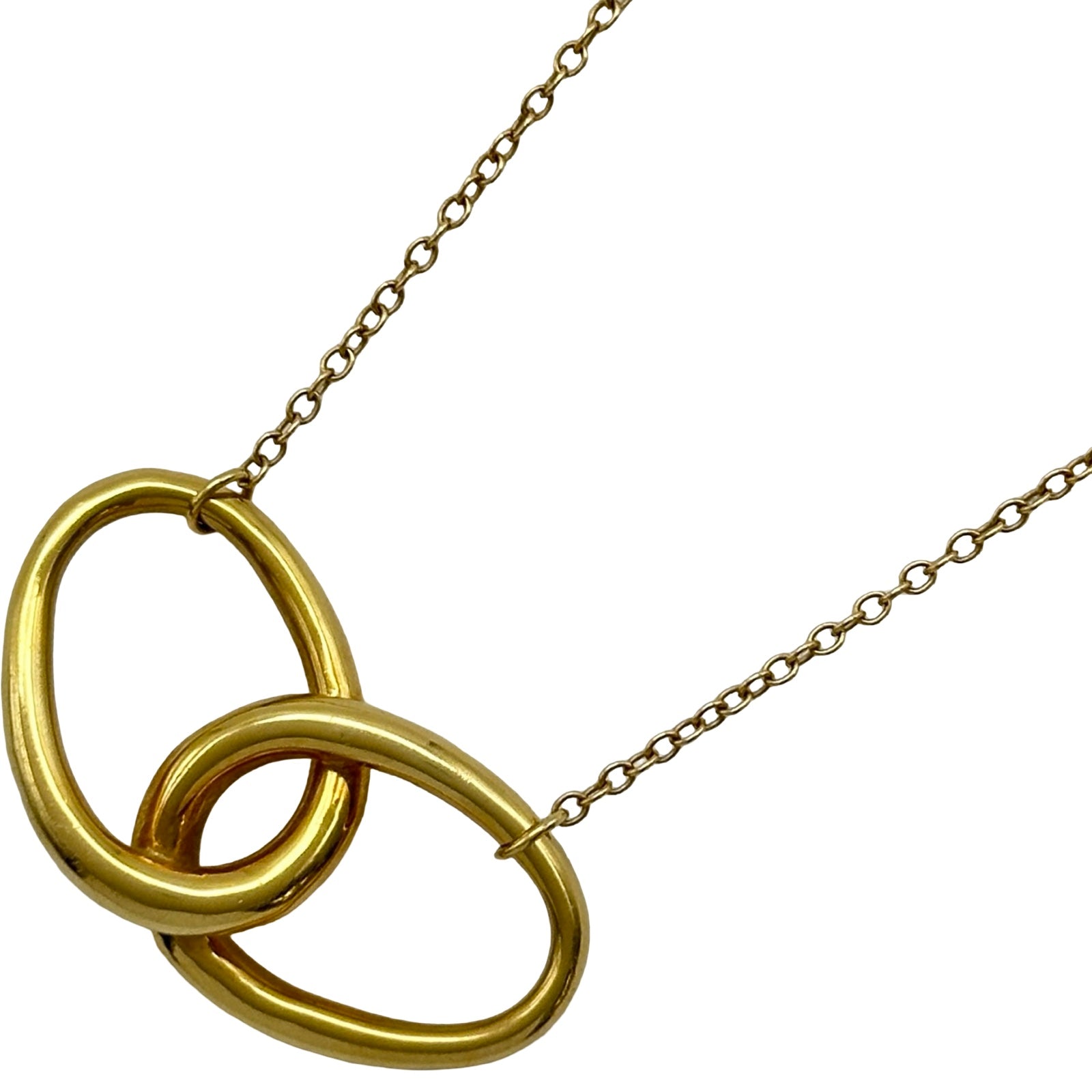 ティファニー ダブルループネックレス K18YG ティファニー TIFFANY＆CO ダブルループネックレス ゴールド 18K