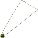 ティファニー TIFFANY＆CO TTWOサークルネックレス ゴールド Au750 グリーンアゲート ジュエリー