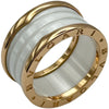 ブルガリ BVLGARI ビーゼロワンリング4バンド(M) ピンクゴールド 750 ホワイトセラミック ジュエリー