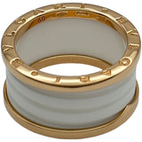 ブルガリ BVLGARI ビーゼロワンリング4バンド(M) ピンクゴールド 750 ホワイトセラミック ジュエリー