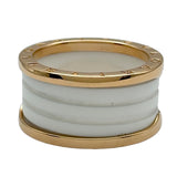 ブルガリ BVLGARI ビーゼロワンリング4バンド(M) ピンクゴールド 750 ホワイトセラミック ジュエリー