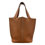 エルメス HERMES ピコタンロックMM C刻印 ゴールド/SV金具 トリヨン レディース ハンドバッグ