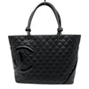 シャネル CHANEL カンボンライン トートラージ A25169 ブラック レザー レディース トートバッグ