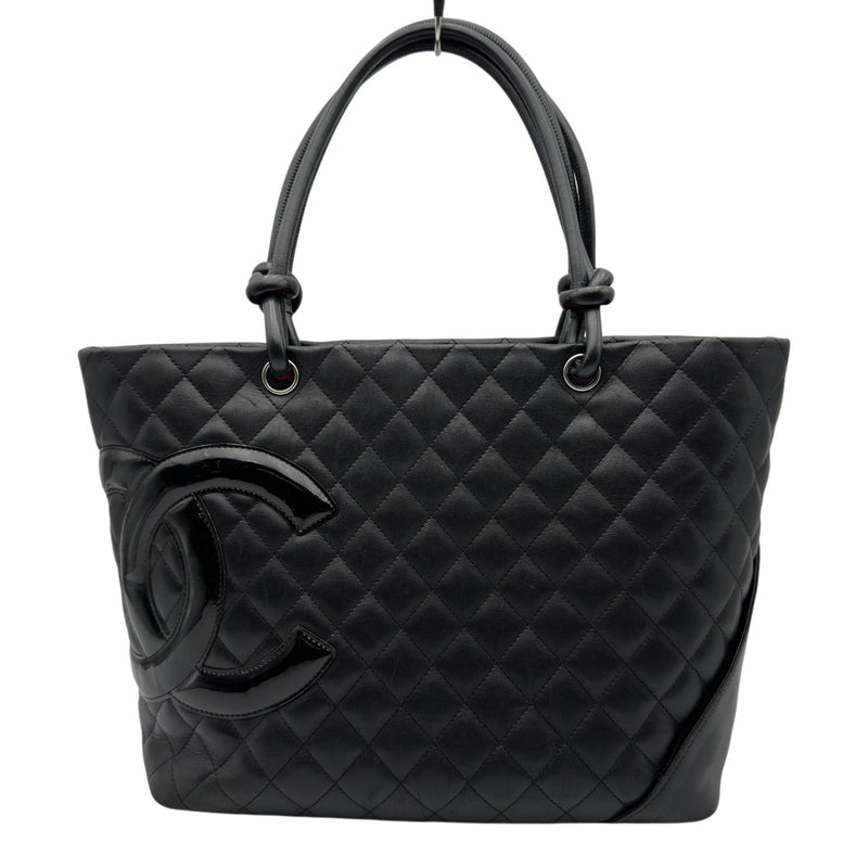 シャネル CHANEL カンボンライン トートラージ A25169 ブラック レザー