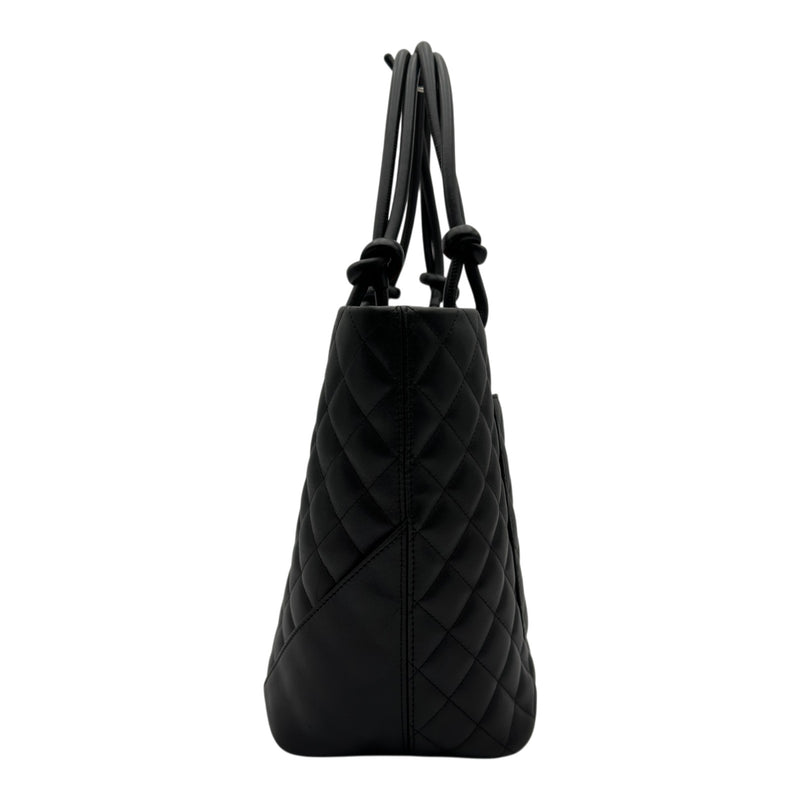 シャネル CHANEL カンボンライン トートラージ A25169 ブラック レザー