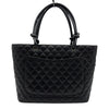 シャネル CHANEL カンボンライン トートラージ A25169 ブラック レザー レディース トートバッグ