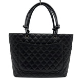 シャネル CHANEL カンボンライン トートラージ A25169 ブラック レザー レディース トートバッグ