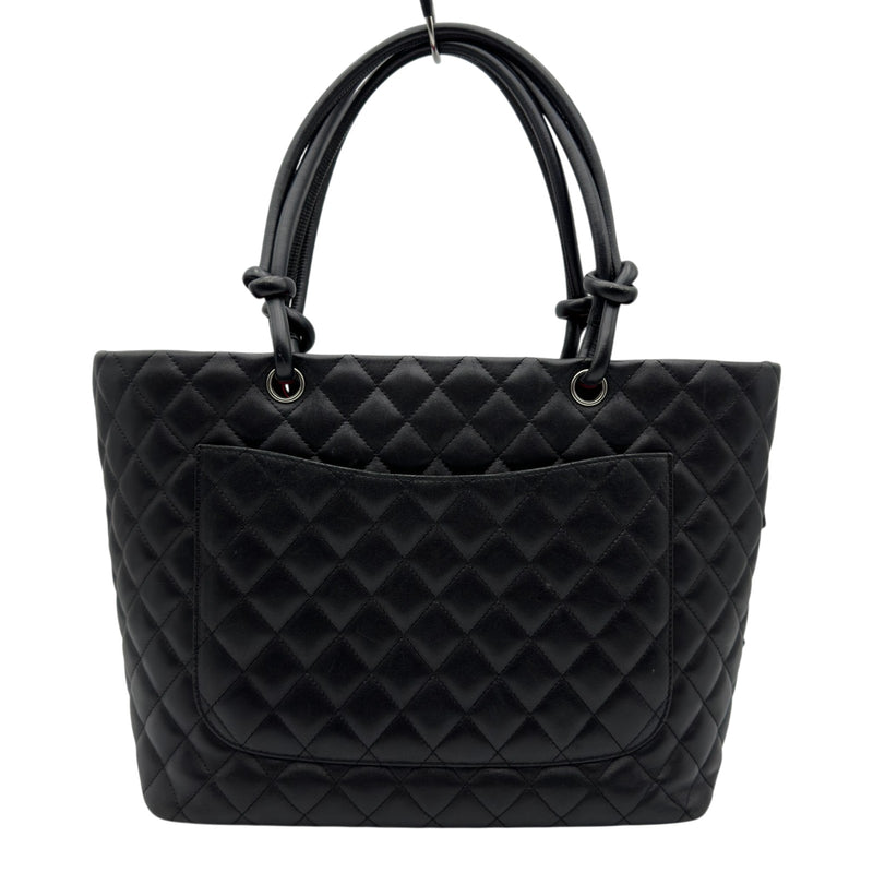 シャネル CHANEL カンボンライン トートラージ A25169 ブラック レザー