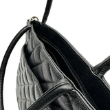 シャネル CHANEL 復刻トート A01804 7番台 ブラック キャビアスキン レディース トートバッグ