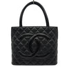 シャネル CHANEL 復刻トート A01804 7番台 ブラック キャビアスキン レディース トートバッグ