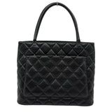 シャネル CHANEL 復刻トート A01804 7番台 ブラック キャビアスキン レディース トートバッグ