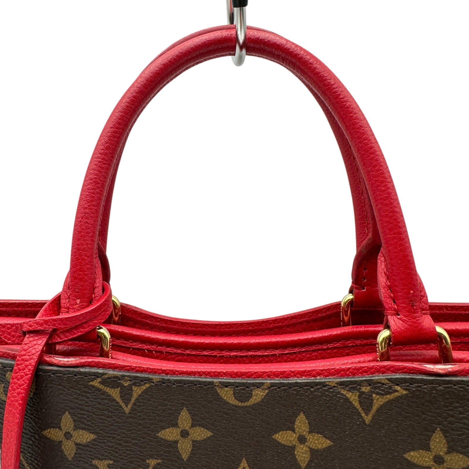 ルイ・ヴィトン LOUIS VUITTON ポパンクールPM M43433 ブラウン/レッド モノグラム/レザー レディース ショルダーバッグ ルイ・ヴィトン LOUIS VUITTON ポパンクールPM M43433 ブラウン/レッド