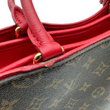 ルイ・ヴィトン LOUIS VUITTON ポパンクールPM M43433 ブラウン/レッド モノグラム/レザー レディース ショルダーバッグ