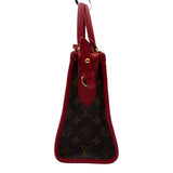 ルイ・ヴィトン LOUIS VUITTON ポパンクールPM M43433 ブラウン/レッド モノグラム/レザー レディース ショルダーバッグ