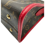 ルイ・ヴィトン LOUIS VUITTON ポパンクールPM M43433 ブラウン/レッド モノグラム/レザー レディース ショルダーバッグ