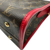 ルイ・ヴィトン LOUIS VUITTON ポパンクールPM M43433 ブラウン/レッド モノグラム/レザー レディース ショルダーバッグ
