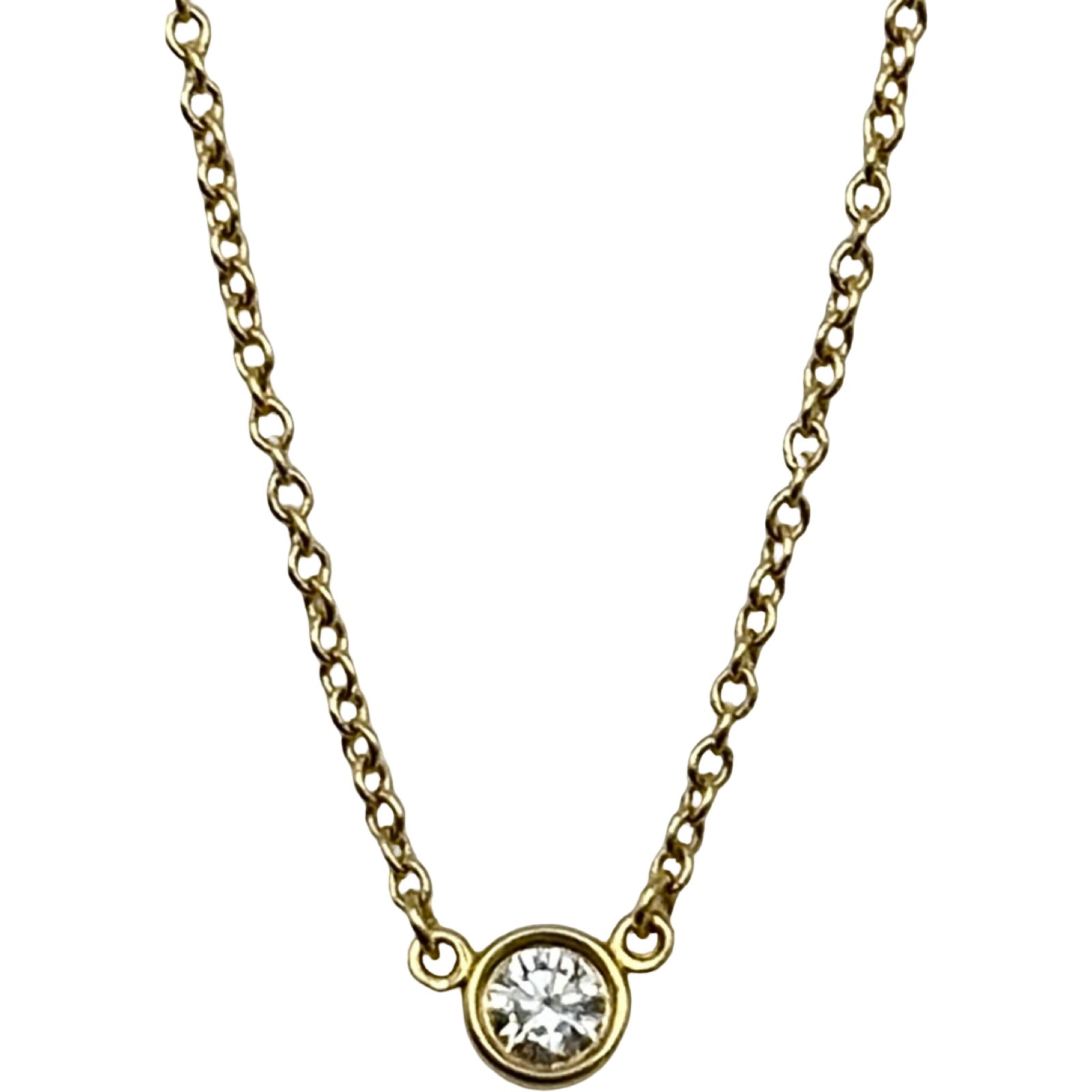 ティファニー TIFFANY＆CO バイザヤードネックレス ゴールド Au750