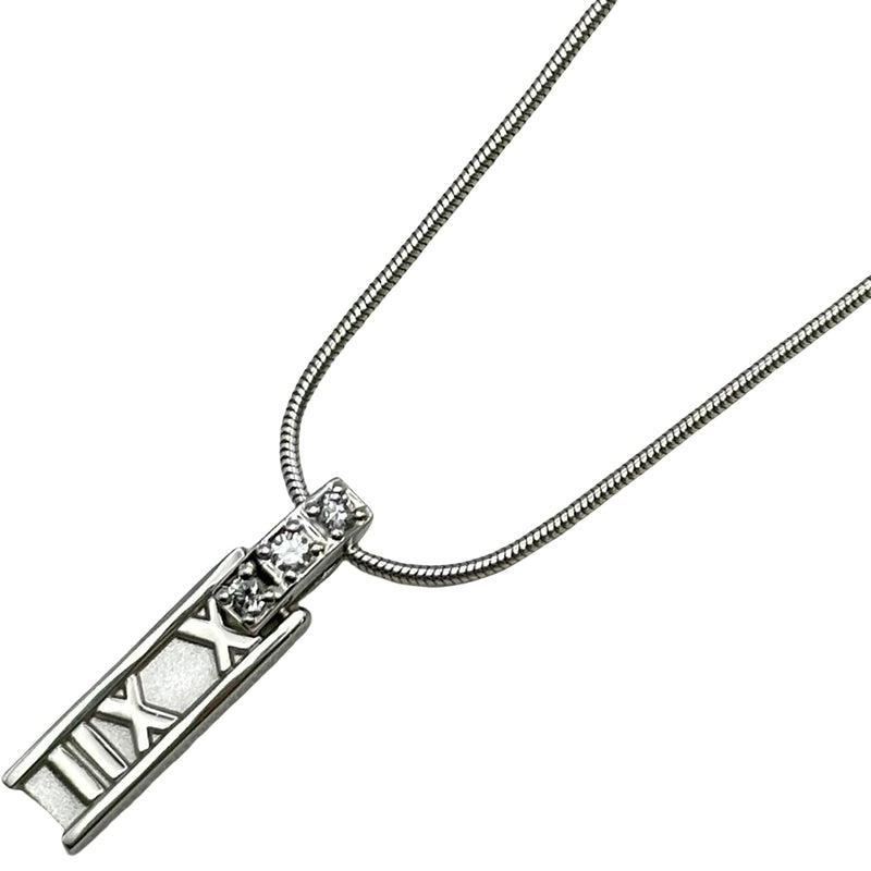 ティファニー TIFFANY＆CO アトラスバーネックレス ホワイトゴールド 