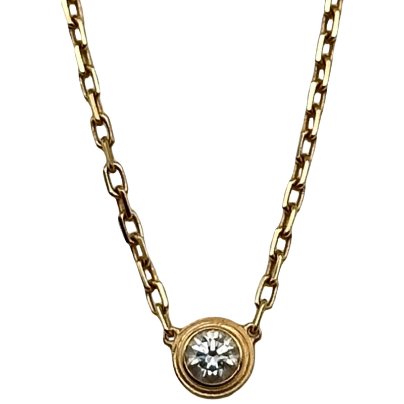 Cartier ダムールダイヤネックレス 証明書付き カルティエ Cartier ダムールネックレス ゴールド Au750 ダイヤモンド