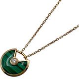 カルティエ Cartier アミュレットネックレス ピンクゴールド Au750 マラカイト ジュエリー