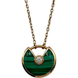カルティエ Cartier アミュレットネックレス ピンクゴールド Au750 マラカイト ジュエリー