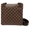 ルイ・ヴィトン LOUIS VUITTON ポシェット・プラット・ブルックリン N41100 ブラウン ダミエ/レザー メンズ ショルダーバッグ