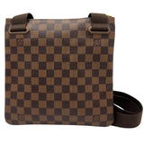 ルイ・ヴィトン LOUIS VUITTON ポシェット・プラット・ブルックリン N41100 ブラウン ダミエ/レザー メンズ ショルダーバッグ