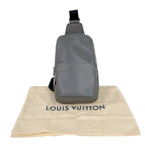 ルイ・ヴィトン LOUIS VUITTON アヴェニュー・スリングバッグ M30801 グラシエ　シルバー金具 タイガ メンズ ボディバッグ