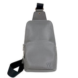 ルイ・ヴィトン LOUIS VUITTON アヴェニュー・スリングバッグ M30801 グラシエ　シルバー金具 タイガ メンズ ボディバッグ