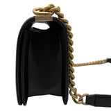 シャネル CHANEL ボーイシャネル25 A67086 28番台 ブラック ゴールド金具 キャビアスキン レディース ショルダーバッグ