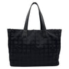 シャネル CHANEL ニュートラベルライントートMM A15991 9番台 ブラック ナイロンジャガード レディース トートバッグ