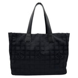 シャネル CHANEL ニュートラベルライントートMM A15991 9番台 ブラック ナイロンジャガード レディース トートバッグ