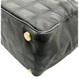 シャネル CHANEL ニュートラベルライントートMM A15991 9番台 ブラック ナイロンジャガード レディース トートバッグ