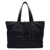 シャネル CHANEL ニュートラベルライントートMM A15991 9番台 ブラック ナイロンジャガード レディース トートバッグ