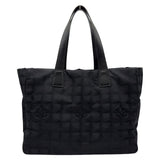 シャネル CHANEL ニュートラベルライントートMM A15991 9番台 ブラック ナイロンジャガード レディース トートバッグ