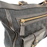 グッチ GUCCI GGキャンバスアビートトートバッグ 146247 ブラック ゴールド金具 GGキャンバス レディース トートバッグ
