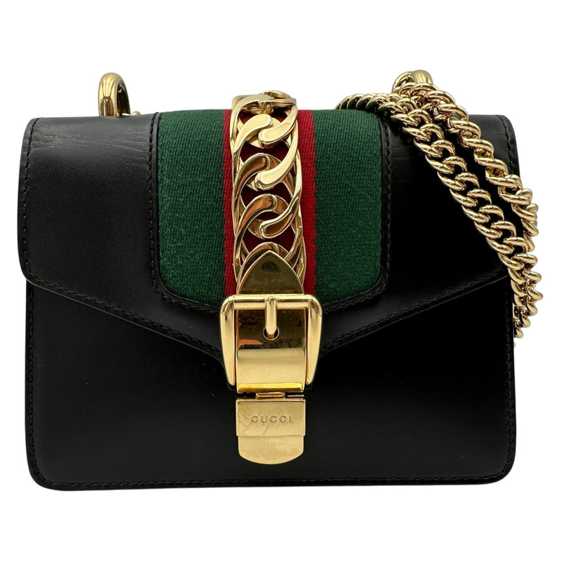 グッチ GUCCI シルヴィチェーンバッグ 481666 ブラック レザー