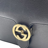 グッチ GUCCI インターロッキングGショルダーバッグ 510304 ブラック レザー レディース ショルダーバッグ