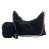 プラダ PRADA Re-Edition2005 バッグ 1BH204 ブラック シルバー金具 ナイロン レディース ショルダーバッグ